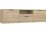 Mobile Tv In Rovere Sonoma 140X35X40 Cm Materiale A Base Di Legno