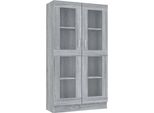 Vetrina Grigio Sonoma 82,5X30,5X150 Cm Materiale A Base Di Legno