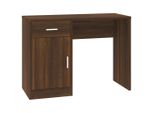 Scrivania Con Spazio Di Archiviazione Aspetto Rovere Marrone 100X40X73 Cm