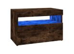 Mobile Tv Con Luci Led Rovere Fumé 60X35X40 Cm