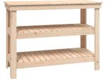 Vidaxl Banco Da Lavoro 110,5X50X80 Cm In Legno Di Pino Massiccio