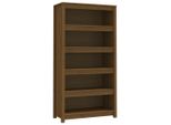 Libreria Marrone Miele 80X35X154 Cm In Legno Di Pino Massiccio
