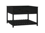 Vidaxl Fioriera Con Ripiano Nero 111,5X111,5X81 Cm In Legno Di Pino