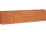 Vidaxl Letto Rialzato Arrugginito 320X40X77 Cm Acciaio Corten