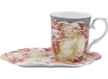 Home Elements Tazza Da 360 Ml, Con Sottobicchiere, Mucha Zima