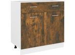 Base Con Cassetto Rovere Fumé 80X46X81,5 Cm