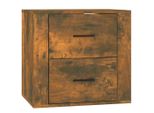 Vidaxl Comodino Da Parete In Rovere Fumé 50X36X47 Cm