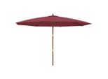 Vidaxl Ombrellone Con Palo In Legno Rosso Bordeaux 400X273 Cm