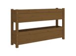 Vidaxl Fioriera Marrone Miele 112X25X66 Cm In Legno Di Pino Massiccio