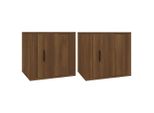 Vidaxl Comodini 2 Pz. Aspetto Rovere Marrone 50X39X47 Cm