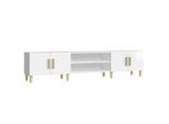 Vidaxl Mobile Tv Bianco Lucido 180X31,5X40 Cm Materiale A Base Di Legno