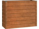 Vidaxl Letto Rialzato Arrugginito 100X40X77 Cm Acciaio Corten