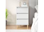 Comodino Bianco 40X35X70 Cm In Materiale Ligneo