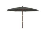 Vidaxl Ombrellone Con Palo In Legno Antracite 400X273 Cm