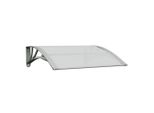 Vidaxl Tettuccio Per Porta Grigio E Trasparente 80X75 Cm In Policarbonato