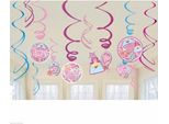 Amscan - Swirl - Decorazione Da Appendere "Princess"" SG28048 (Taglia Unica) (Rosa/Blu)"