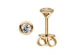 Paar Ohrstecker Jobo "Ohrringe SolitäR Diamanten Brillanten 0,24 Ct.", Gelb (Gelbgold 585), Ohrringe, Damen, 4,8Mm, Si = Kleine EinschlüSse, Diamanten Gelbgold 585, Diamanten, Gelbgold 585, 585 Gold
