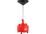 Vevor Carrello Per La Raccolta Dell'olio 30 L, Carrello Per La Raccolta Dell'olio Con Imbuto Regolabile In Altezza, Contenitore Portatile Per La Raccolta Dell'olio Con Ruote, Scarico Per Il Trasferimento Del Carburante Liquido Per Autofficine, Garage, Rosso