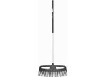 Fiskars Xact Rastrello Per Foglie Nero, Acciaio Inox
