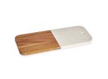 Tagliere In Marmo Marrone Bianco Acacia (18 X 1,5 X 38 Cm)