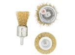 Bgs Diy 50903 Set Di Spazzole Metalliche In Acciaio | Ø 25 - 50 Mm | 3 Pz.