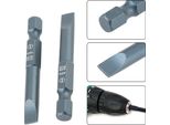 10Pcs 1/4Inch Hex Shank 50 Millimetri S2 Lega Acciaio Scanalato Cacciavite Bit Set H6.3*50*Sl6Mm