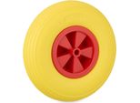 Relaxdays Ruota Per Carriola 3,50-6 In Giallo/Rosso