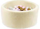 Vasca Di Asciugatura 90X40 Teddy Beige Con Palline 300 Pezzi: Oro Antico, Rosa Chiaro, Trasparente, Madreperla