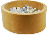 Vaschetta Di Asciugatura 90X40 Velvet Soft Carmel Con 300 Palline: Trasparente, Bianco, Madreperla, Grigio, Oro Chiaro