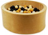 Piscina Secca 90X40 Velvet Soft Carmel Con 300 Palline: Beige, Oro Chiaro, Oro, Nero