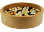 Bacinella 110X30 Velvet Soft Carmel Con 400 Palline: Beige, Oro Chiaro, Oro, Nero