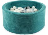 Piscina Di Asciugatura 90X40 Cordone Turchese Con 300 Palline: Opalescente, Trasparente, Argento