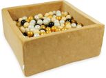 Vaschetta Di Asciugatura 90X90X40 Velvet Soft Carmel Con 400 Palline: Beige, Oro Chiaro, Oro, Nero