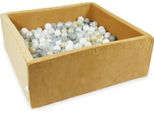 Vaschetta Di Asciugatura 110X110X40 Velvet Soft Caramel Con 600 Palline: Trasparente, Bianco, Perla, Grigio, Oro Chiaro