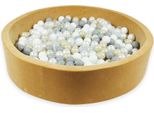 Vaschetta Di Asciugatura 130X30 Velvet Soft Carmel Con 600 Palline: Trasparente, Bianco, Madreperla, Grigio, Oro Chiaro