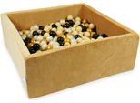 Vaschetta Di Asciugatura 110X110X40 Velvet Soft Carmel Con 600 Palline: Beige, Oro Chiaro, Oro, Nero