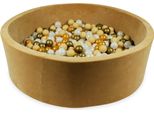 Piscina Secca 130X40 Velvet Soft Carmel Con 700 Palline: Beige, Oro Antico, Oro, Opalescente