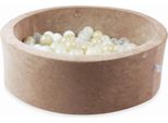 Vasca Di Asciugatura 90X30 Velvet Soft Dark Beige Con 200 Palline: Trasparente, Bianco, Madreperla, Oro Chiaro, Opalescente