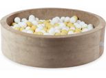 Bacino Di Asciugatura 110X30 Velvet Soft Dark Beige Con 400 Palline: Bianco, Beige