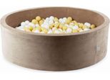 Bacino Di Asciugatura 130X40 Velvet Soft Dark Beige Con 700 Palline: Bianco, Beige