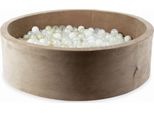 Vassoio Di Asciugatura 130X40 Velvet Soft Dark Beige Con 700 Palline: Trasparente, Bianco, Madreperla, Oro Chiaro, Opalescente