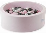 Bacinella 90X30 Velvet Soft Light Pink Con 200 Palline: Madreperla, Rosa Chiaro, Grafite Metallizzata