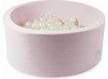 Piscina Secca 90X40 Velvet Soft Light Pink Con 300 Palline: Trasparente, Madreperla, Opalescente