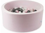Bacinella 90X40 Velvet Soft Light Pink Con 300 Palline: Madreperla, Rosa Chiaro, Grafite Metallizzata