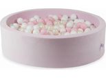 Vasca Di Asciugatura 110X30 Velvet Soft Light Pink Con 400 Palline: Bianco, Rosa Chiaro, Opalescente