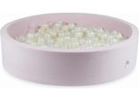 Bacinella 130X30 Velvet Soft Rosa Chiaro Con 600 Palline: Trasparente, Madreperla, Opalescente