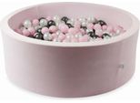 Bacinella 110X40 Velvet Soft Light Pink Con 500 Palline: Madreperla, Rosa Chiaro, Grafite Metallizzata