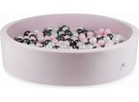 Bacinella 130X30 Velvet Soft Light Pink Con 600 Palline: Madreperla, Rosa Chiaro, Grafite Metallizzata