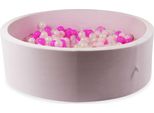Vaschetta Di Asciugatura 130X40 Velvet Soft Light Pink Con 700 Palline: Trasparente, Opalescente, Rosa Chiaro, Rosa