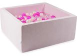Vaschetta Di Asciugatura 90X90X40 Velvet Soft Light Pink Con 400 Palline: Trasparente, Opalescente, Rosa Chiaro, Rosa